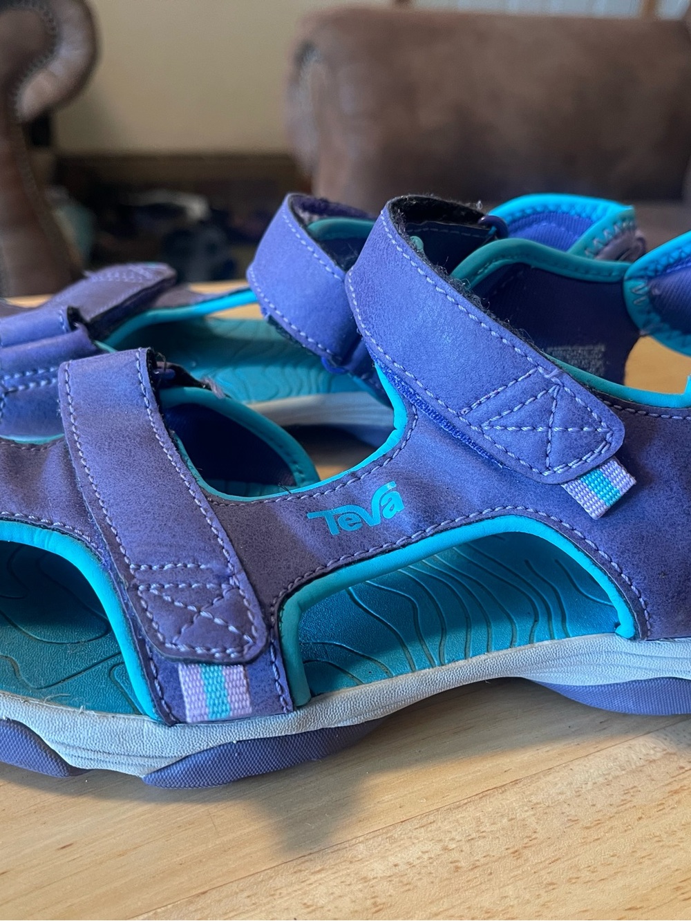 Teva Unisex Kids Strappy Sport Sandals Hook & Loop Adjustable Open Toe Purple